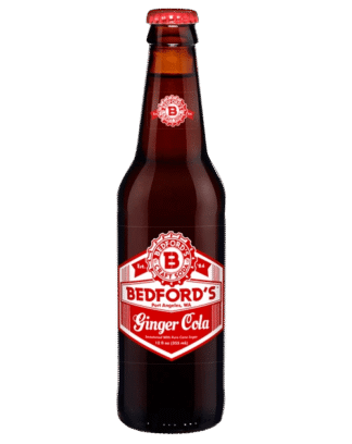 Glass bottle of Bedford's ginger cola