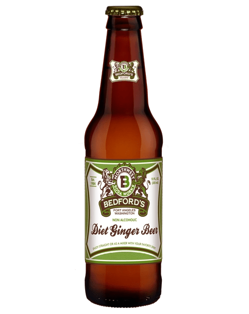 Non-alcoholic ginger beer bottle