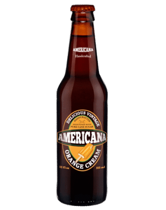 Americana orange cream soda bottle