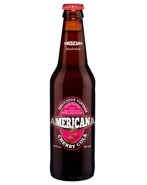 Americana cherry-flavored soda bottle
