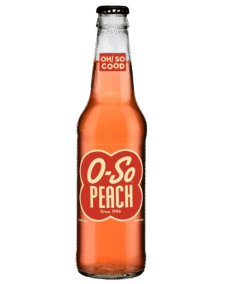 O-So Peach beverage bottle