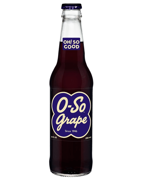 O-So Grape soda bottle