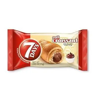 Soft croissant with chocolate filling