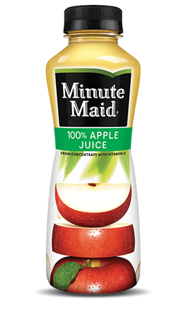 100% apple juice bottle label