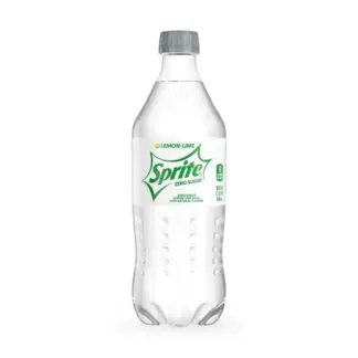Clear plastic bottle of Sprite Zero