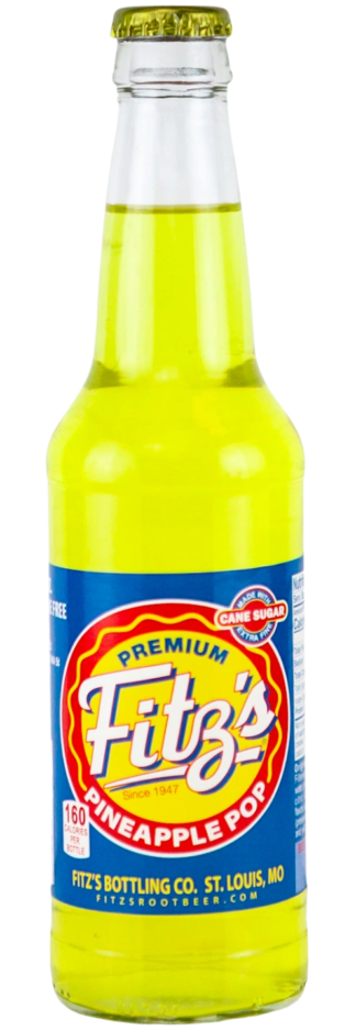Fitz's pineapple soda in glass bottle