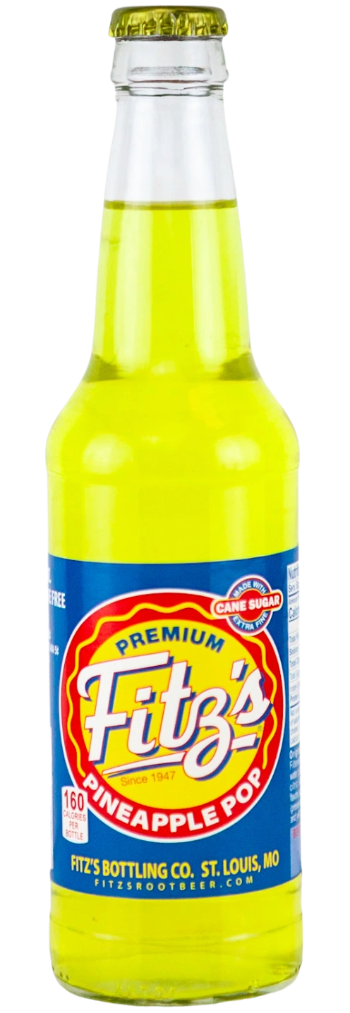 Fitz's pineapple soda in glass bottle