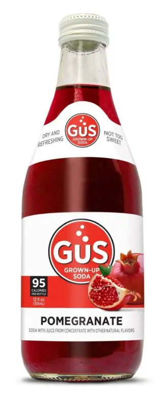 Refreshing pomegranate-flavored soda bottle