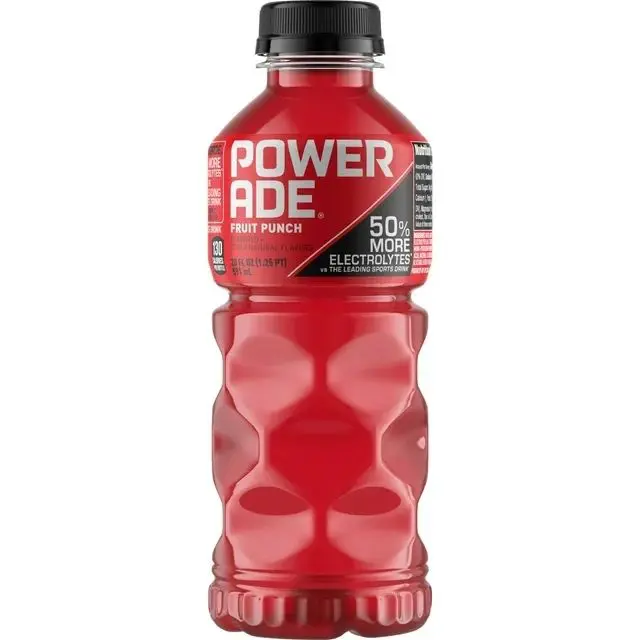 Powerade fruit punch beverage bottle
