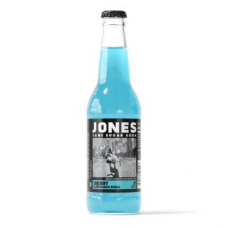 Refreshing blue soda beverage