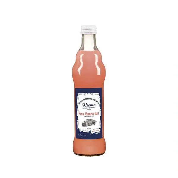 Pink grapefruit lemonade bottle