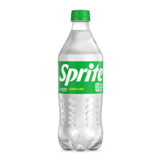Clear bottle of Sprite soda