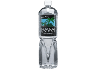 Hawaii water bottle on black background