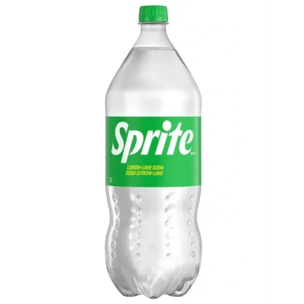 Two-liter Sprite soda bottle