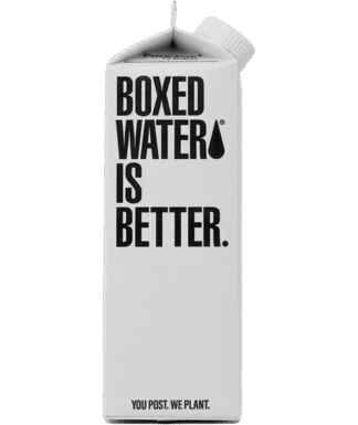 Sustainable boxed water packaging design