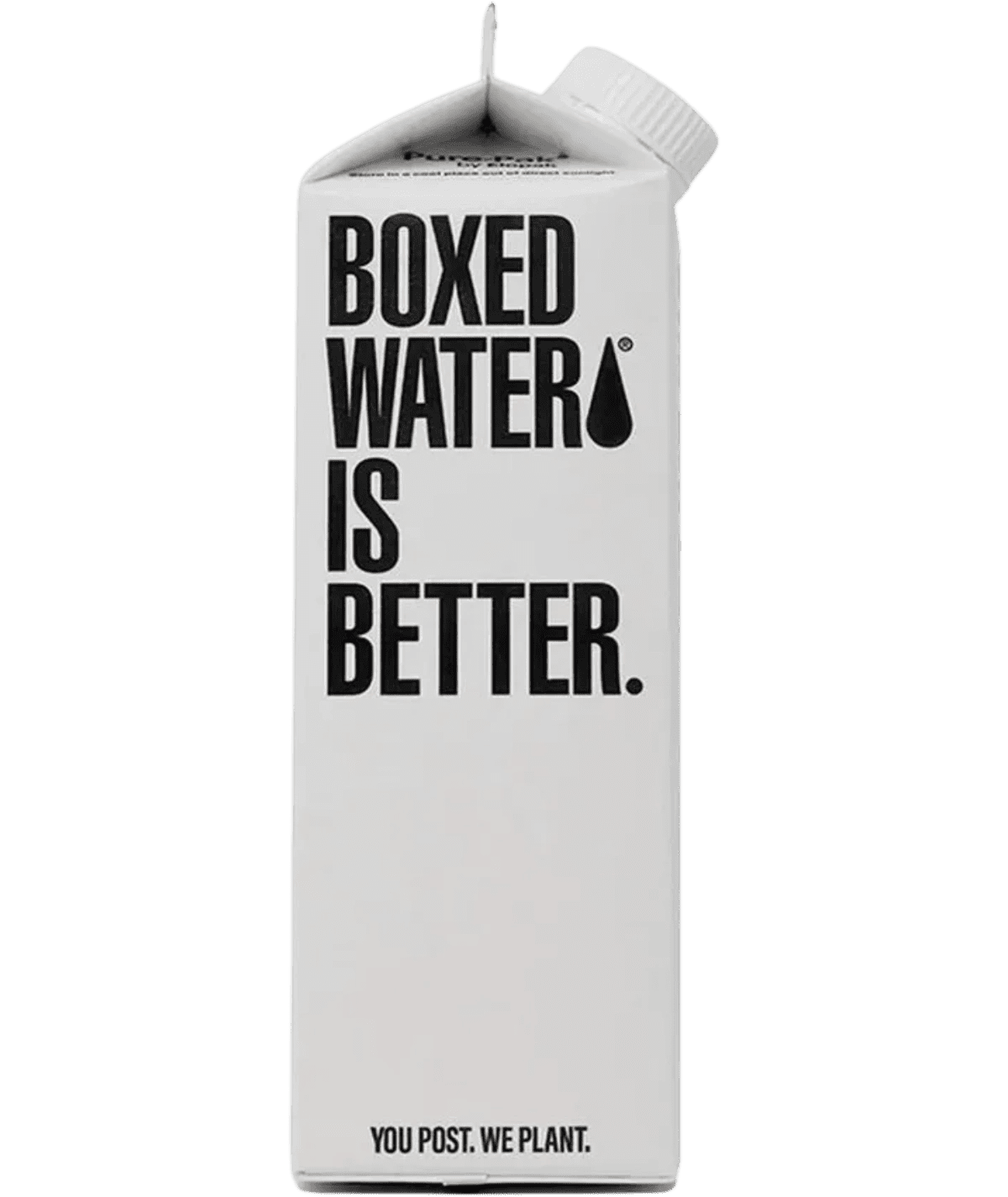 Sustainable boxed water packaging design