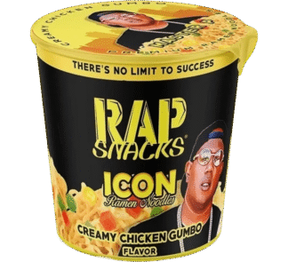 Iconic noodle packaging with bold lettering