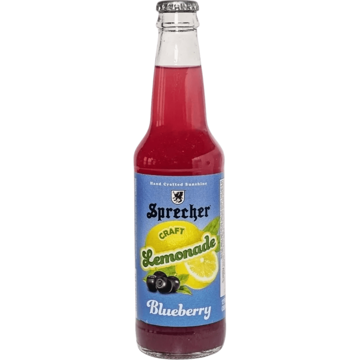 Craft lemonade in glass bottle