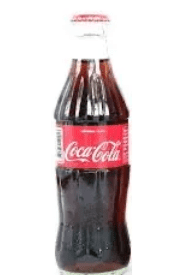 Chilled Coca-Cola beverage bottle
