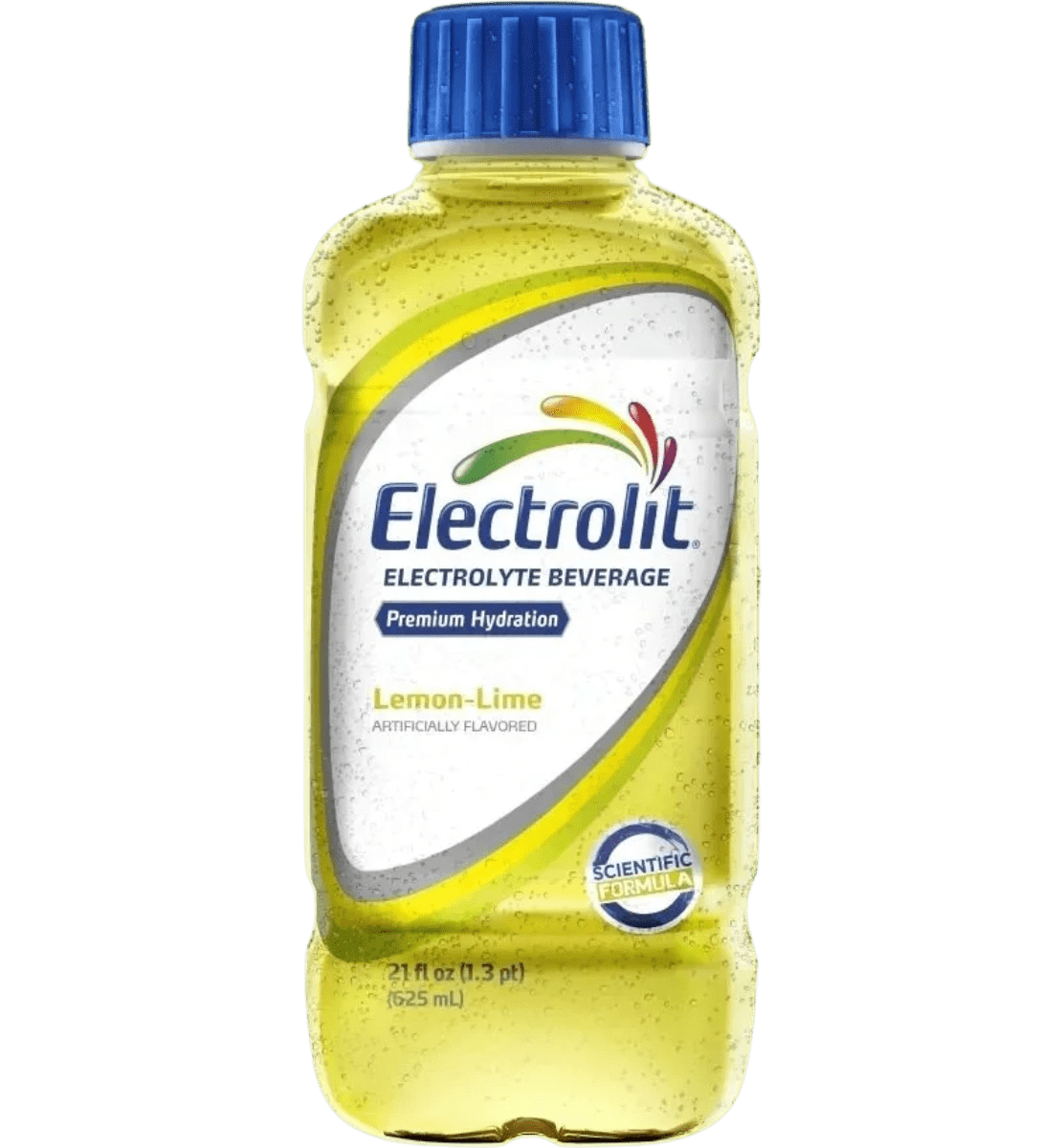 Lemon-lime flavored sports drink bottle