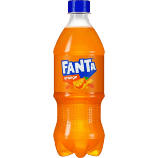 Refreshing orange Fanta drink bottle
