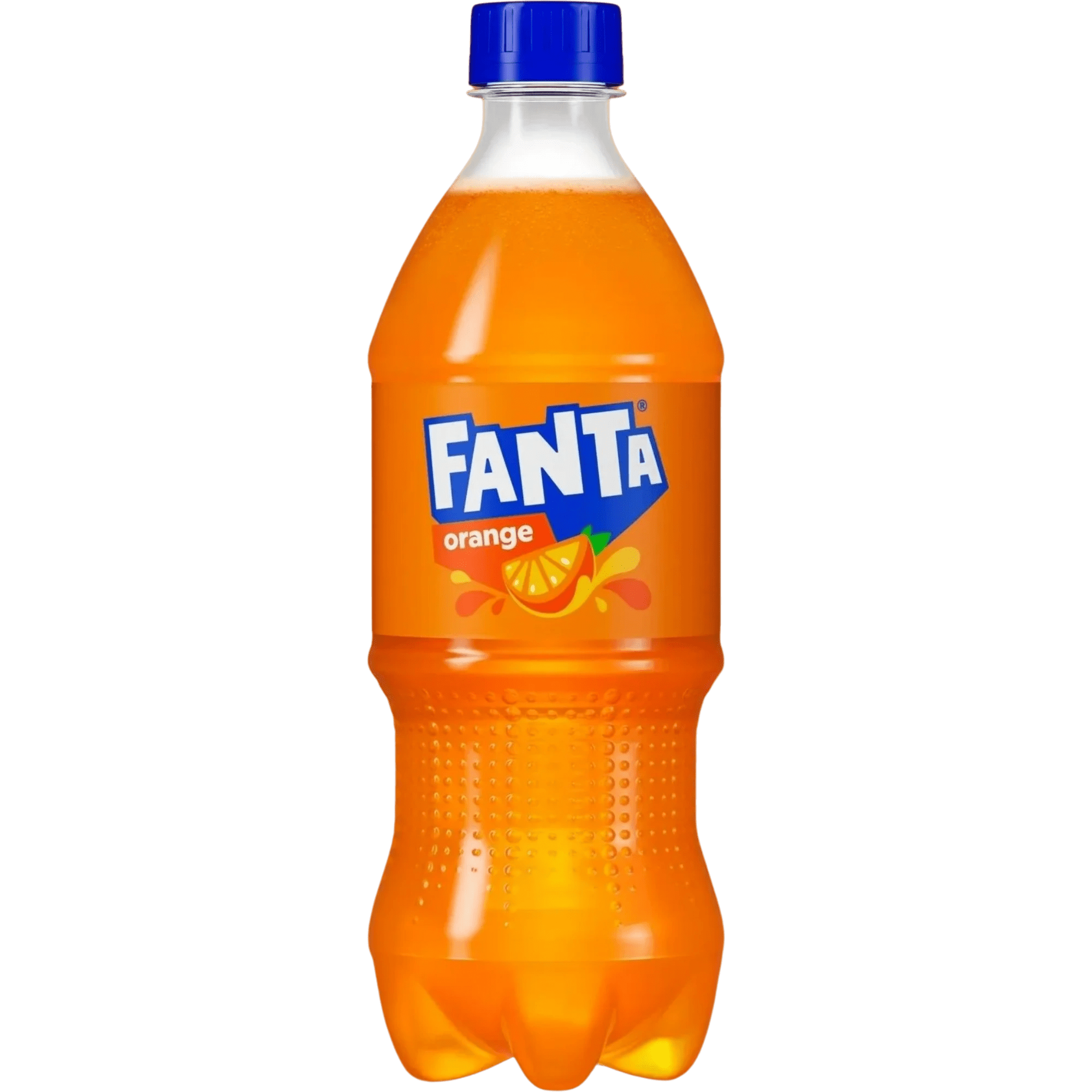 Refreshing orange Fanta drink bottle