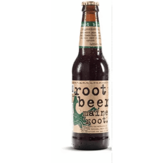 Tall chilled bottle with beige root beer label
