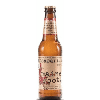 Sarsaparilla soda bottle with vintage label