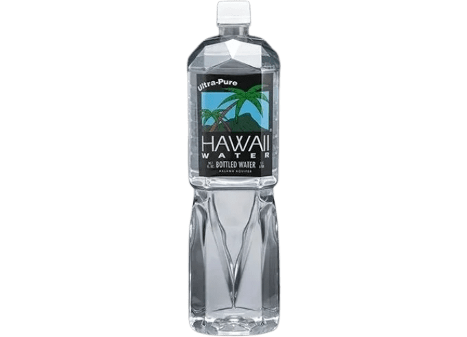 Hawaii water bottle on black background