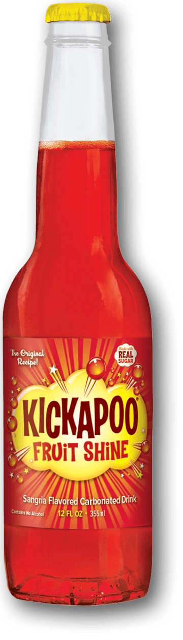 Sparkling fruit beverage bottle