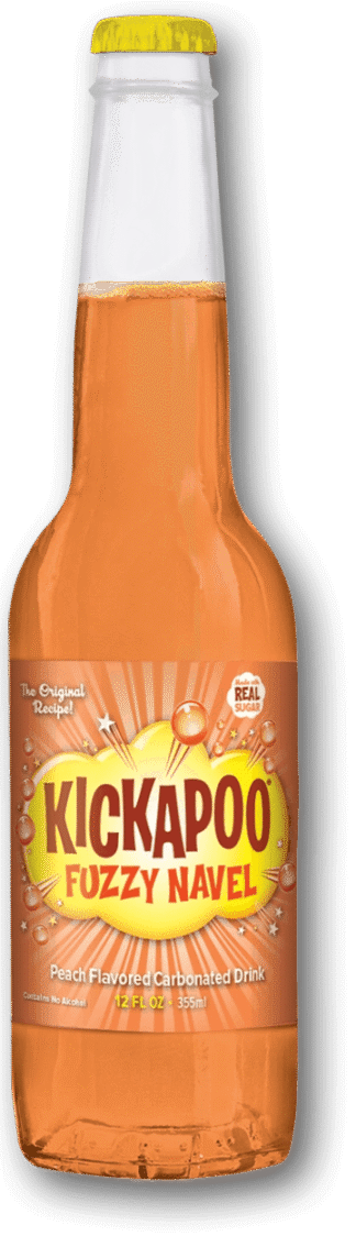 Kickapoo soft drink with yellow cap
