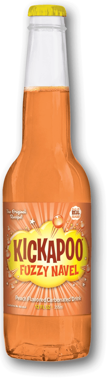 Kickapoo soft drink with yellow cap