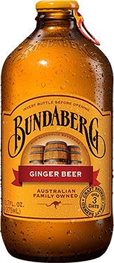 Refreshing Bundaberg ginger beer beverage