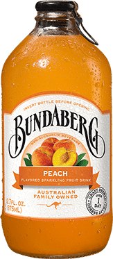 Bundaberg Peach sparkling drink bottle