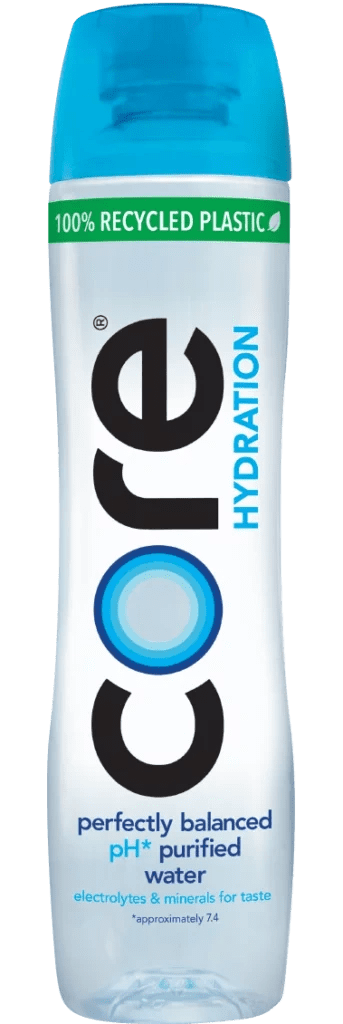 Core Hydration bottle with green recycled band