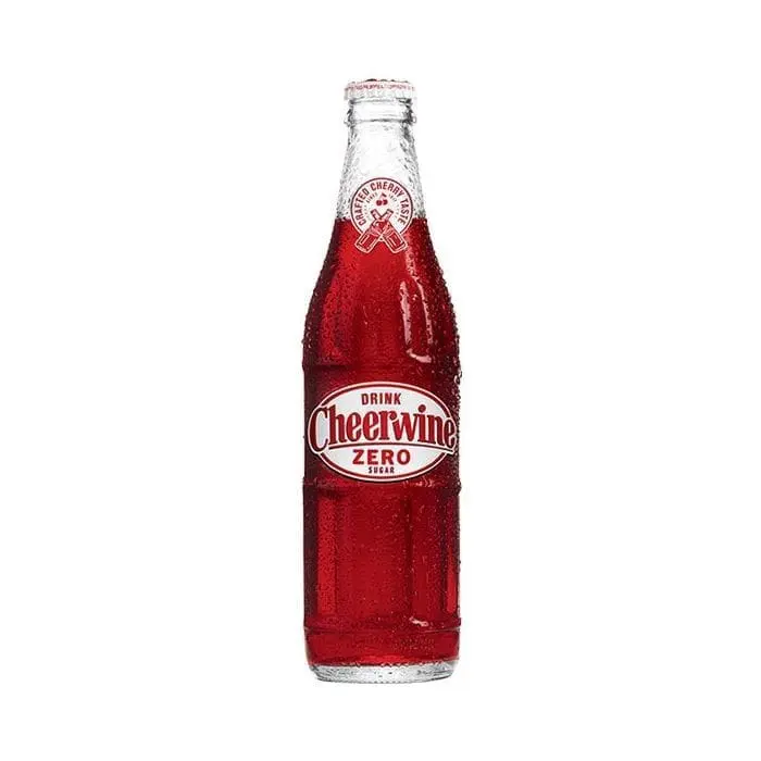 Cheerwine Zero soft drink packaging