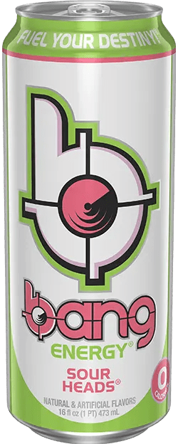 Energy drink can with bold branding