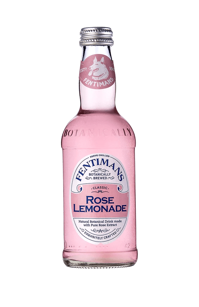 Pink rose lemonade bottle