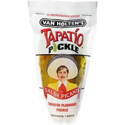 Spicy Tapatío pickle packaging