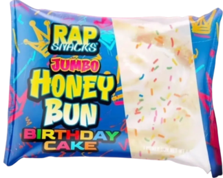 Colorful honey bun wrapper design