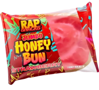 Jumbo honey bun with strawberry flavor