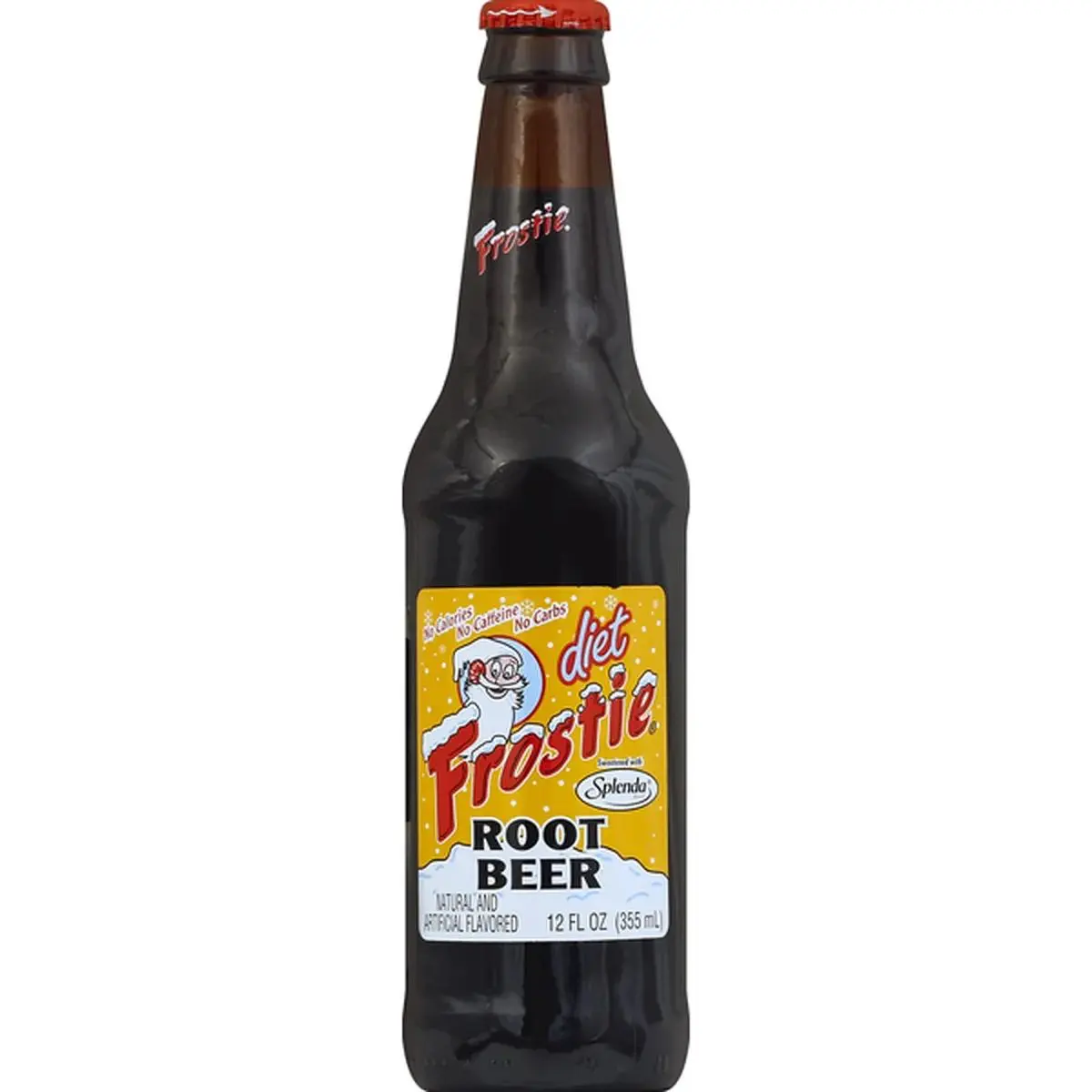 Glass bottle of Diet Frostie soda