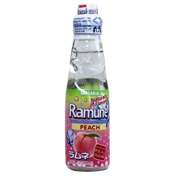 Japanese soda with peach flavor