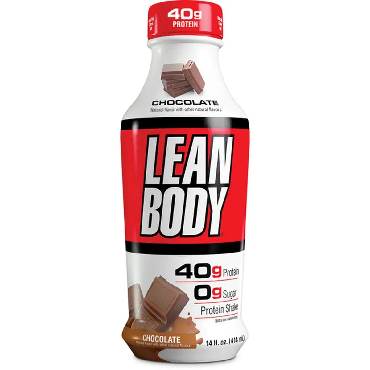 Chocolate protein shake bottle with 40g protein