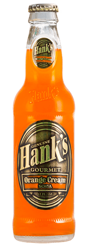 Hank's orange soda with gold label