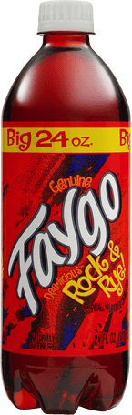 Red Faygo soda, 24 oz size