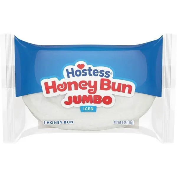 Hostess Honey Bun in Blue Packaging