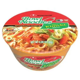 Cup of kimchi-flavored instant noodles