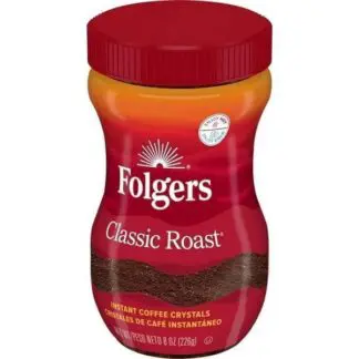 Coffee crystals in branded container