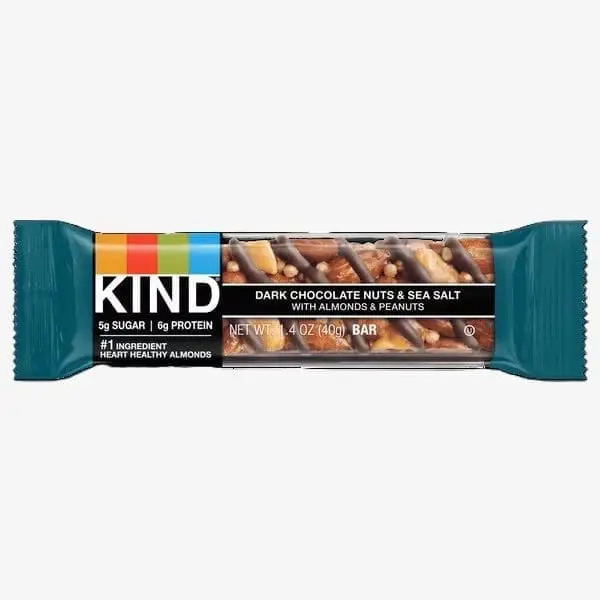 Snack bar with nuts and chocolate